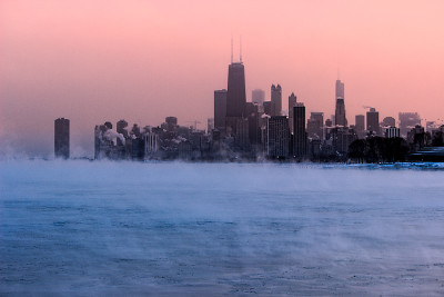 Chicago Skyline in Winter